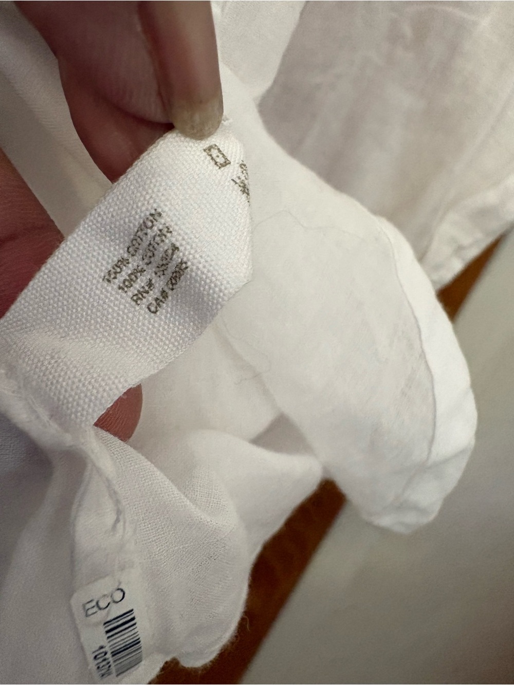 Skin Lightweight sheer White Button-Front Shirt blouse Size 1 Medium - Picture 9 of 10